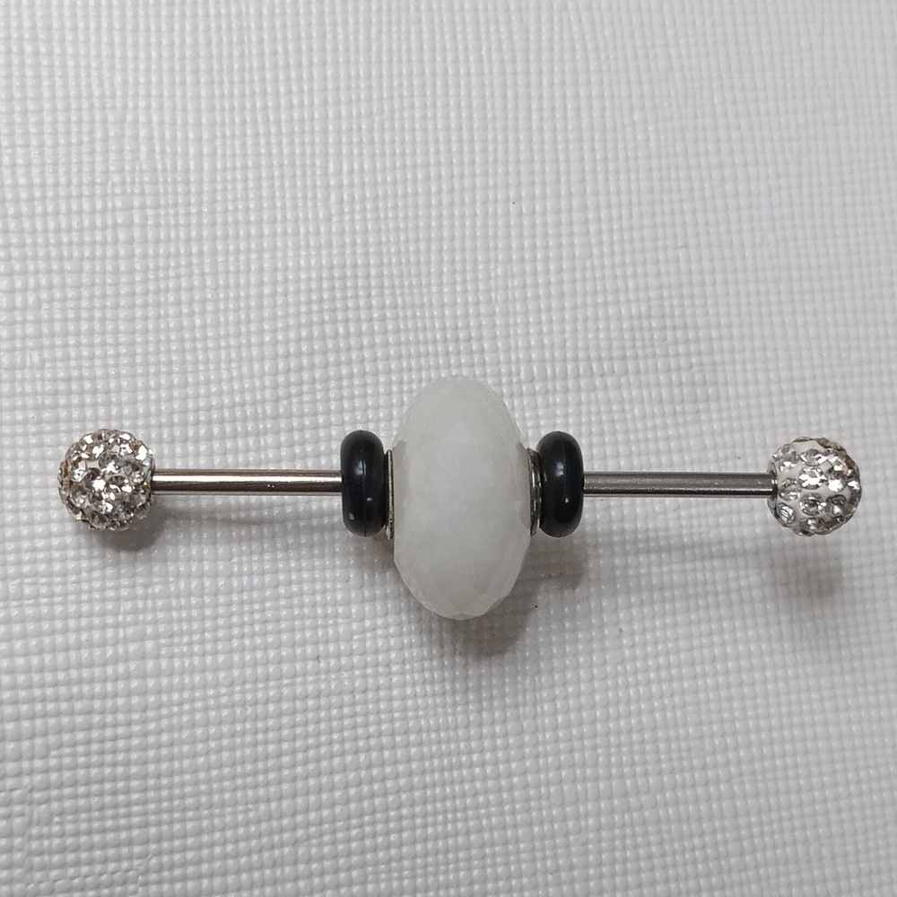 Trollbeads Milky Quartz Beads Genuine Faceted Gemstone Silver 925 Bead